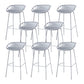 Industrial Backrest Armless Counter Stool Metal Cafe Bar Stool with 4 Legs White 8 Piece Set Clearhalo 'Bar Furniture' 'Bar Stools' 'bar_stools' 'furn' 'furn_bar_stools' 'Furniture' 'Kitchen & Dining Furniture' 6185188