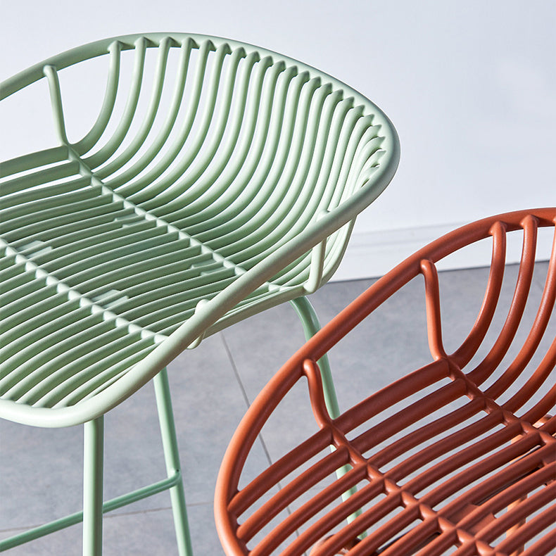 Industrial Backrest Armless Counter Stool Metal Cafe Bar Stool with 4 Legs Clearhalo 'Bar Furniture' 'Bar Stools' 'bar_stools' 'furn' 'furn_bar_stools' 'Furniture' 'Kitchen & Dining Furniture' 6185190