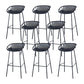 Industrial Backrest Armless Counter Stool Metal Cafe Bar Stool with 4 Legs Black 8 Piece Set Clearhalo 'Bar Furniture' 'Bar Stools' 'bar_stools' 'furn' 'furn_bar_stools' 'Furniture' 'Kitchen & Dining Furniture' 6185197