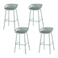 Industrial Backrest Armless Counter Stool Metal Cafe Bar Stool with 4 Legs Green 4 Piece Set Clearhalo 'Bar Furniture' 'Bar Stools' 'bar_stools' 'furn' 'furn_bar_stools' 'Furniture' 'Kitchen & Dining Furniture' 6185202