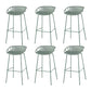Industrial Backrest Armless Counter Stool Metal Cafe Bar Stool with 4 Legs Green 6 Piece Set Clearhalo 'Bar Furniture' 'Bar Stools' 'bar_stools' 'furn' 'furn_bar_stools' 'Furniture' 'Kitchen & Dining Furniture' 6185203