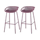 Industrial Backrest Armless Counter Stool Metal Cafe Bar Stool with 4 Legs Purple 2 Piece Set Clearhalo 'Bar Furniture' 'Bar Stools' 'bar_stools' 'furn' 'furn_bar_stools' 'Furniture' 'Kitchen & Dining Furniture' 6185206