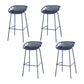 Industrial Backrest Armless Counter Stool Metal Cafe Bar Stool with 4 Legs Gray-Blue 4 Piece Set Clearhalo 'Bar Furniture' 'Bar Stools' 'bar_stools' 'furn' 'furn_bar_stools' 'Furniture' 'Kitchen & Dining Furniture' 6185212