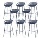 Industrial Backrest Armless Counter Stool Metal Cafe Bar Stool with 4 Legs Gray-Blue 8 Piece Set Clearhalo 'Bar Furniture' 'Bar Stools' 'bar_stools' 'furn' 'furn_bar_stools' 'Furniture' 'Kitchen & Dining Furniture' 6185214
