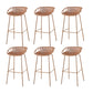 Industrial Backrest Armless Counter Stool Metal Cafe Bar Stool with 4 Legs Yellow 6 Piece Set Clearhalo 'Bar Furniture' 'Bar Stools' 'bar_stools' 'furn' 'furn_bar_stools' 'Furniture' 'Kitchen & Dining Furniture' 6185218