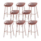 Industrial Backrest Armless Counter Stool Metal Cafe Bar Stool with 4 Legs Khaki 8 Piece Set Clearhalo 'Bar Furniture' 'Bar Stools' 'bar_stools' 'furn' 'furn_bar_stools' 'Furniture' 'Kitchen & Dining Furniture' 6185224