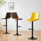 Tabouret de comptoir sans accoudoirs à dossier industriel, tabouret de bar réglable en fer avec coussin en cuir