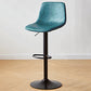 Tabouret de comptoir sans accoudoirs à dossier industriel, tabouret de bar réglable en fer avec coussin en cuir