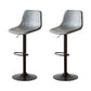 Tabouret de comptoir sans accoudoirs à dossier industriel, tabouret de bar réglable en fer avec coussin en cuir