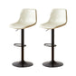 Tabouret de comptoir sans accoudoirs à dossier industriel, tabouret de bar réglable en fer avec coussin en cuir