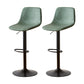 Tabouret de comptoir sans accoudoirs à dossier industriel, tabouret de bar réglable en fer avec coussin en cuir