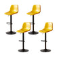 Tabouret de comptoir sans accoudoirs à dossier industriel, tabouret de bar réglable en fer avec coussin en cuir
