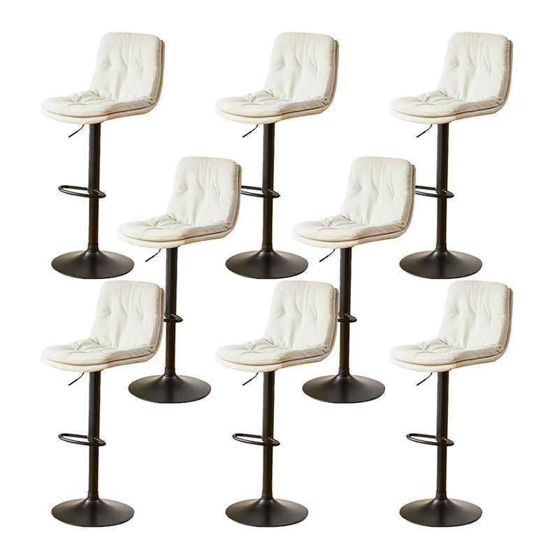 Industrial Backrest Armless Counter Stool Adjustable Cafe Bar Stool with Cushion