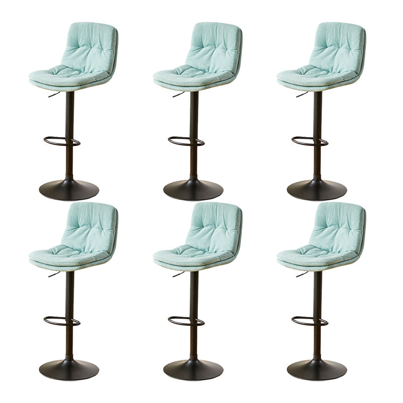 Industrial Backrest Armless Counter Stool Adjustable Cafe Bar Stool with Cushion