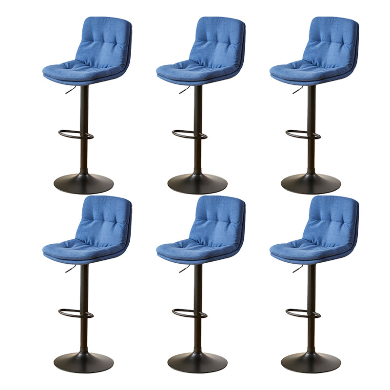 Industrial Backrest Armless Counter Stool Adjustable Cafe Bar Stool with Cushion