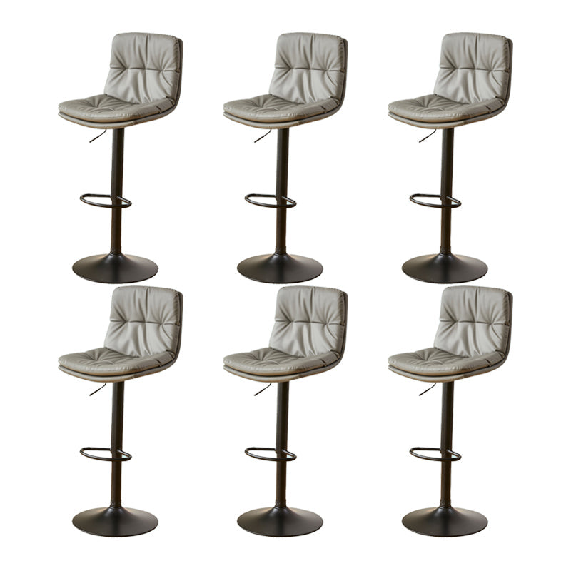 Industrial Backrest Armless Counter Stool Adjustable Cafe Bar Stool with Cushion