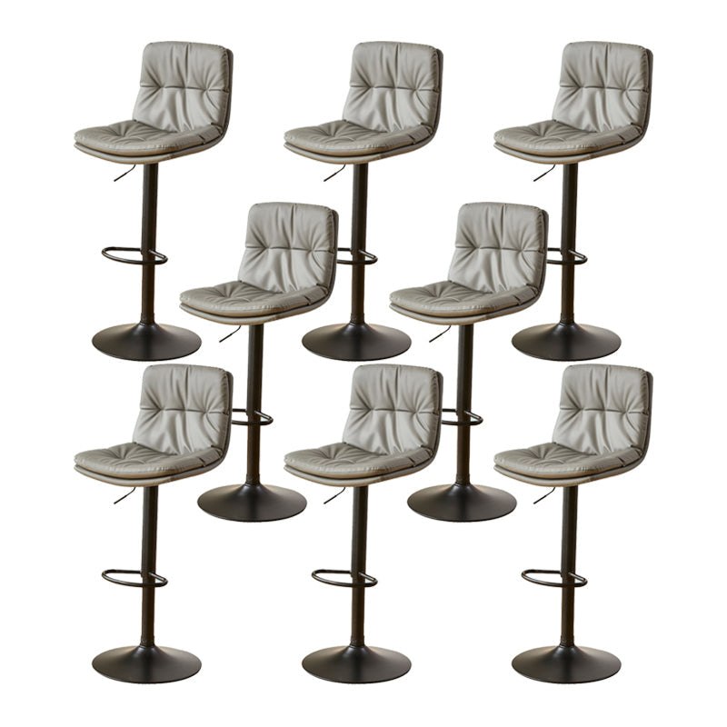 Industrial Backrest Armless Counter Stool Adjustable Cafe Bar Stool with Cushion