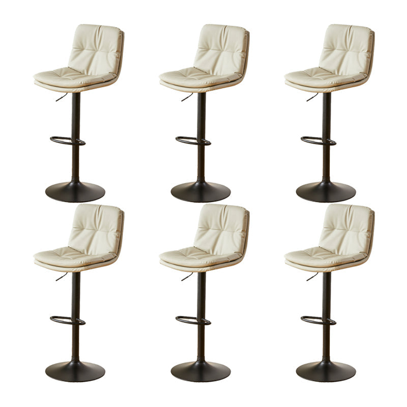 Industrial Backrest Armless Counter Stool Adjustable Cafe Bar Stool with Cushion