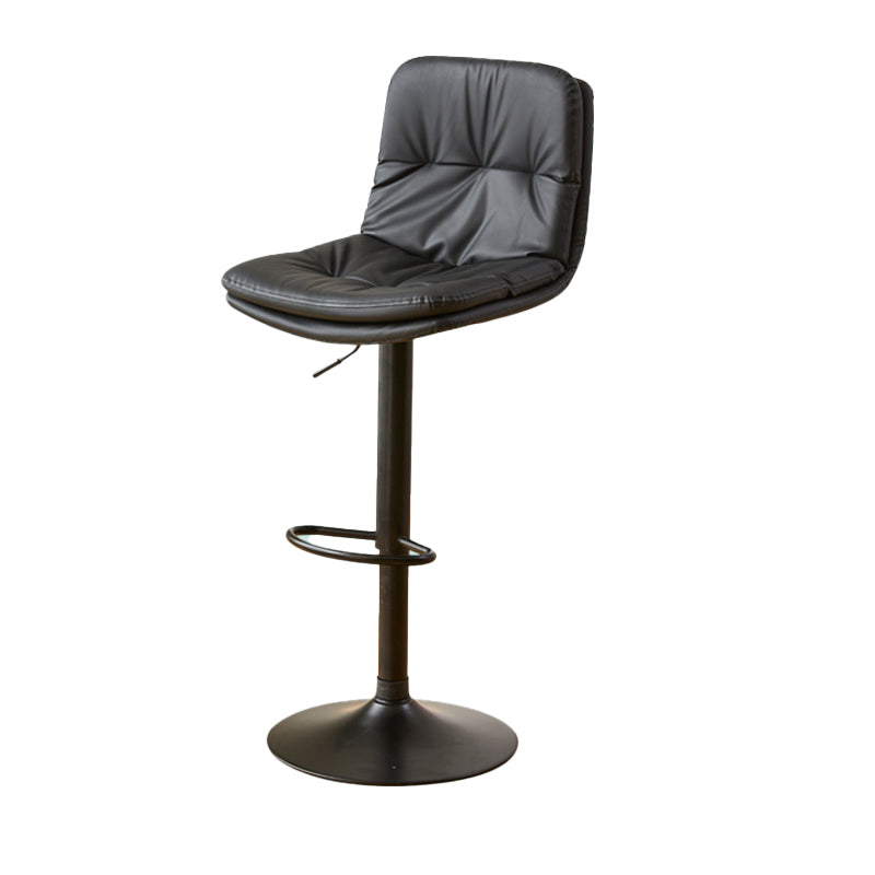 Industrial Backrest Armless Counter Stool Adjustable Cafe Bar Stool with Cushion