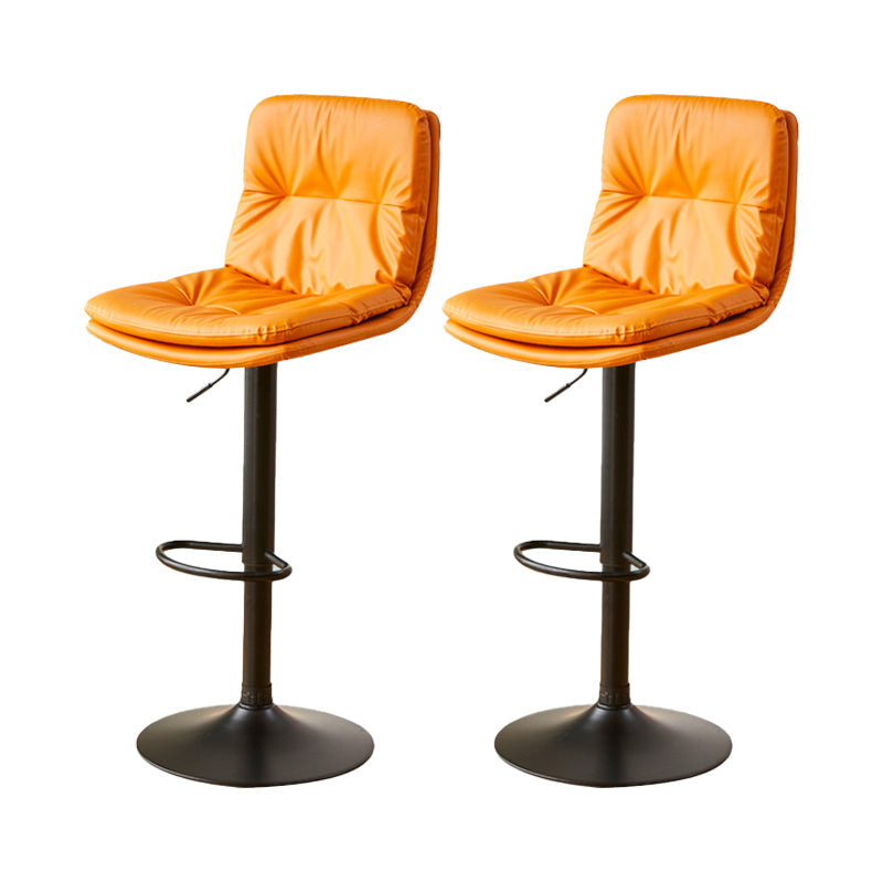 Industrial Backrest Armless Counter Stool Adjustable Cafe Bar Stool with Cushion