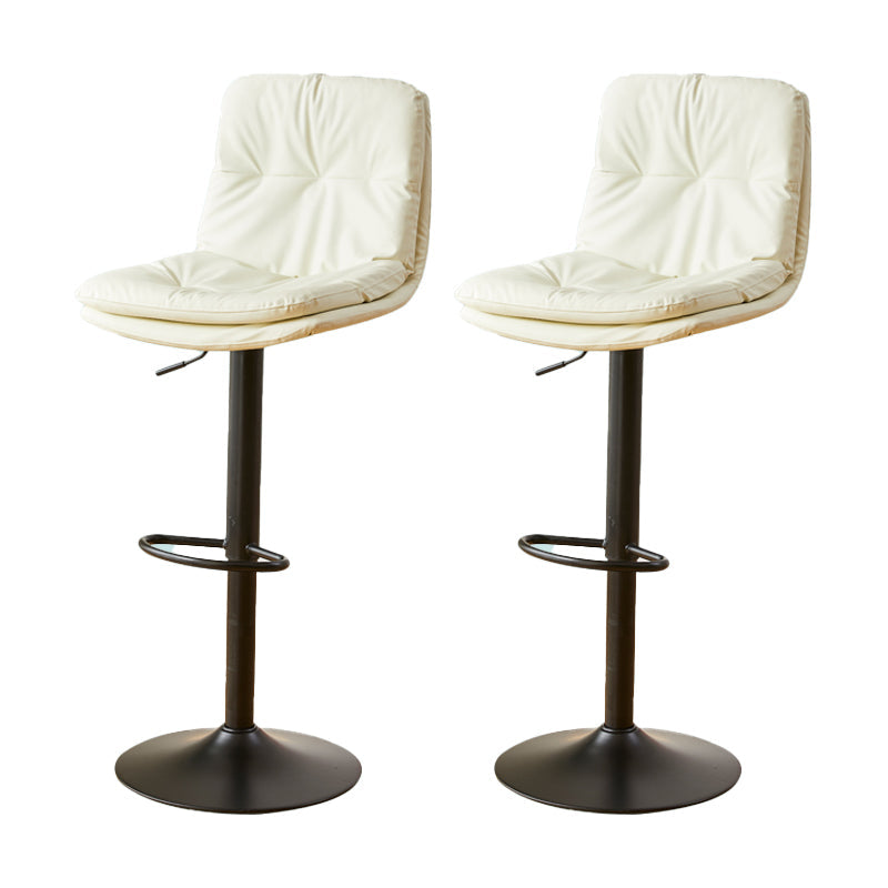 Industrial Backrest Armless Counter Stool Adjustable Cafe Bar Stool with Cushion