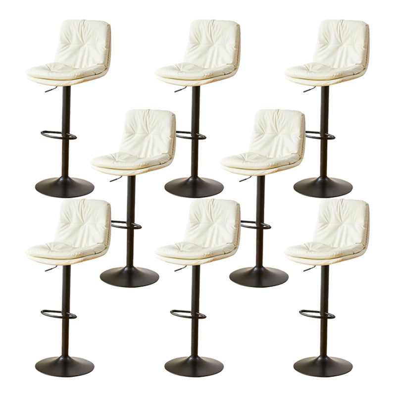 Industrial Backrest Armless Counter Stool Adjustable Cafe Bar Stool with Cushion