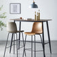 Modern Backrest Armless Counter Stool Metal Cafe Bar Stool with Leather Cushion