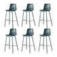Modern Backrest Armless Counter Stool Metal Cafe Bar Stool with Leather Cushion