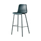 Modern Backrest Armless Counter Stool Metal Cafe Bar Stool with Leather Cushion