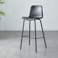 Modern Backrest Armless Counter Stool Metal Cafe Bar Stool with Leather Cushion