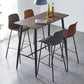 Modern Backrest Armless Counter Stool Metal Cafe Bar Stool with Leather Cushion