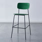 Modern Backrest Armless Counter Stool Iron Pub Stool with Plastic Cushion