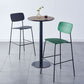 Modern Backrest Armless Counter Stool Iron Pub Stool with Plastic Cushion
