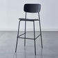 Modern Backrest Armless Counter Stool Iron Pub Stool with Plastic Cushion