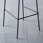 Modern Backrest Armless Counter Stool Iron Pub Stool with Plastic Cushion