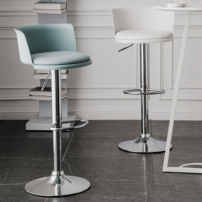 Industrial Backrest Armless Counter Stool Iron Cafe Bar Stool with Adjustable Cushion Clearhalo 'Bar Furniture' 'Bar Stools' 'bar_stools' 'furn' 'furn_bar_stools' 'Furniture' 'Kitchen & Dining Furniture' 6185492