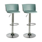 Industrial Backrest Armless Counter Stool Iron Cafe Bar Stool with Adjustable Cushion Aqua 2 Piece Set Clearhalo 'Bar Furniture' 'Bar Stools' 'bar_stools' 'furn' 'furn_bar_stools' 'Furniture' 'Kitchen & Dining Furniture' 6185494