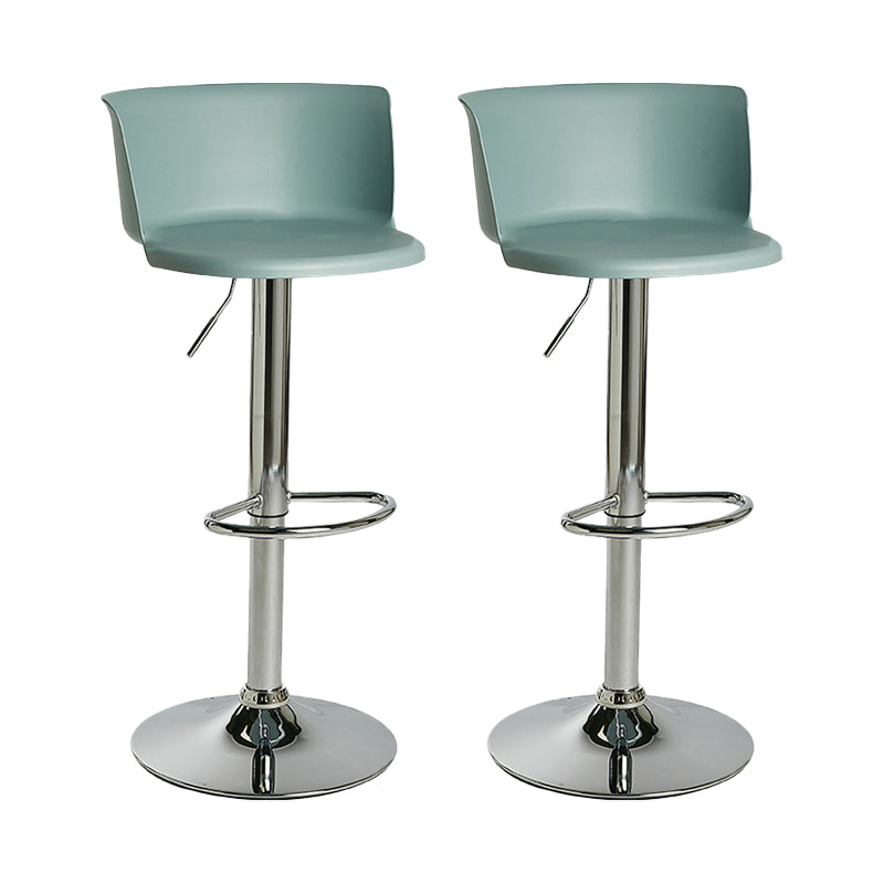 Industrial Backrest Armless Counter Stool Iron Cafe Bar Stool with Adjustable Cushion Aqua 2 Piece Set Clearhalo 'Bar Furniture' 'Bar Stools' 'bar_stools' 'furn' 'furn_bar_stools' 'Furniture' 'Kitchen & Dining Furniture' 6185494