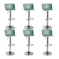 Industrial Backrest Armless Counter Stool Iron Cafe Bar Stool with Adjustable Cushion Aqua 6 Piece Set Clearhalo 'Bar Furniture' 'Bar Stools' 'bar_stools' 'furn' 'furn_bar_stools' 'Furniture' 'Kitchen & Dining Furniture' 6185498