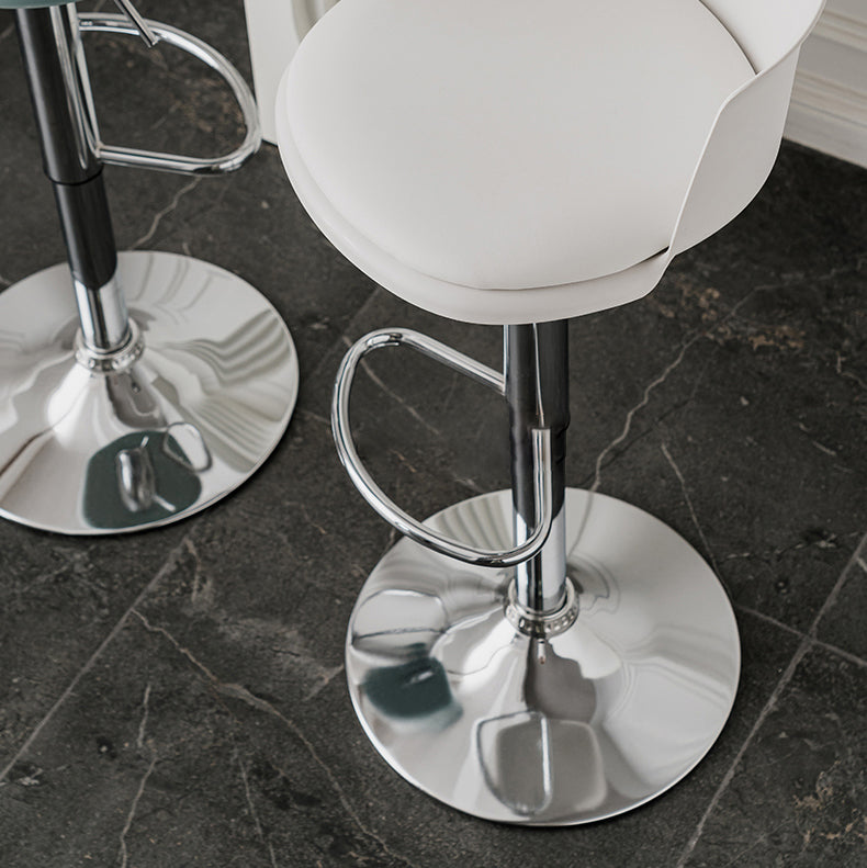 Industrial Backrest Armless Counter Stool Iron Cafe Bar Stool with Adjustable Cushion Clearhalo 'Bar Furniture' 'Bar Stools' 'bar_stools' 'furn' 'furn_bar_stools' 'Furniture' 'Kitchen & Dining Furniture' 6185503