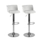 Industrial Backrest Armless Counter Stool Iron Cafe Bar Stool with Adjustable Cushion Textured White 2 Piece Set Clearhalo 'Bar Furniture' 'Bar Stools' 'bar_stools' 'furn' 'furn_bar_stools' 'Furniture' 'Kitchen & Dining Furniture' 6185505