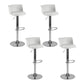 Industrial Backrest Armless Counter Stool Iron Cafe Bar Stool with Adjustable Cushion Textured White 4 Piece Set Clearhalo 'Bar Furniture' 'Bar Stools' 'bar_stools' 'furn' 'furn_bar_stools' 'Furniture' 'Kitchen & Dining Furniture' 6185507