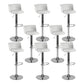 Industrial Backrest Armless Counter Stool Iron Cafe Bar Stool with Adjustable Cushion Textured White 8 Piece Set Clearhalo 'Bar Furniture' 'Bar Stools' 'bar_stools' 'furn' 'furn_bar_stools' 'Furniture' 'Kitchen & Dining Furniture' 6185510