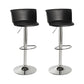 Industrial Backrest Armless Counter Stool Iron Cafe Bar Stool with Adjustable Cushion Black 2 Piece Set Clearhalo 'Bar Furniture' 'Bar Stools' 'bar_stools' 'furn' 'furn_bar_stools' 'Furniture' 'Kitchen & Dining Furniture' 6185515