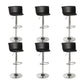 Industrial Backrest Armless Counter Stool Iron Cafe Bar Stool with Adjustable Cushion Black 6 Piece Set Clearhalo 'Bar Furniture' 'Bar Stools' 'bar_stools' 'furn' 'furn_bar_stools' 'Furniture' 'Kitchen & Dining Furniture' 6185517