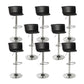 Industrial Backrest Armless Counter Stool Iron Cafe Bar Stool with Adjustable Cushion Black 8 Piece Set Clearhalo 'Bar Furniture' 'Bar Stools' 'bar_stools' 'furn' 'furn_bar_stools' 'Furniture' 'Kitchen & Dining Furniture' 6185518