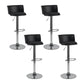 Industrial Backrest Armless Counter Stool Iron Cafe Bar Stool with Adjustable Cushion Gloss Black 4 Piece Set Clearhalo 'Bar Furniture' 'Bar Stools' 'bar_stools' 'furn' 'furn_bar_stools' 'Furniture' 'Kitchen & Dining Furniture' 6185526