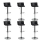 Industrial Backrest Armless Counter Stool Iron Cafe Bar Stool with Adjustable Cushion Gloss Black 6 Piece Set Clearhalo 'Bar Furniture' 'Bar Stools' 'bar_stools' 'furn' 'furn_bar_stools' 'Furniture' 'Kitchen & Dining Furniture' 6185527