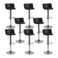 Industrial Backrest Armless Counter Stool Iron Cafe Bar Stool with Adjustable Cushion Gloss Black 8 Piece Set Clearhalo 'Bar Furniture' 'Bar Stools' 'bar_stools' 'furn' 'furn_bar_stools' 'Furniture' 'Kitchen & Dining Furniture' 6185528