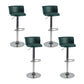 Industrial Backrest Armless Counter Stool Iron Cafe Bar Stool with Adjustable Cushion Dark Green 4 Piece Set Clearhalo 'Bar Furniture' 'Bar Stools' 'bar_stools' 'furn' 'furn_bar_stools' 'Furniture' 'Kitchen & Dining Furniture' 6185531